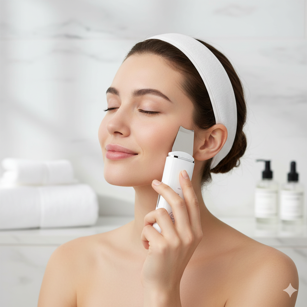 Ultrasonic Skin Scrubber with EMS Lifting & ION Therapy